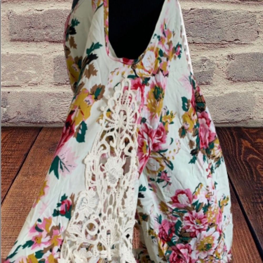 Women’s Umgee floral shirt tunic size large - Picture 3 of 7
